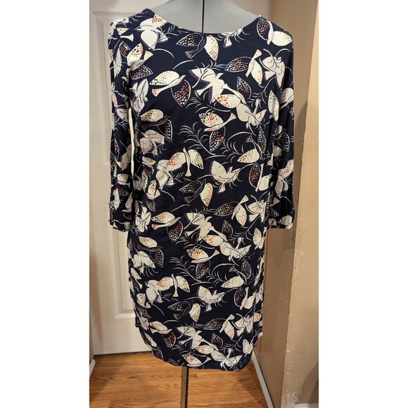 Old Navy SZ M Blue Dove Print Sheath Dress Inspirational Church Dress - Picture 5 of 5